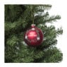 Kerstbal merry christmas - rood - ⌀8 cm