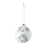 Kerstbal blaadjes - wit - ⌀8 cm