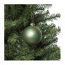 Kerstbal blaadjes - groen - ⌀8 cm