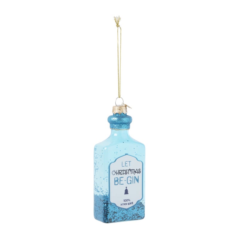 Kersthanger blauwe gin 