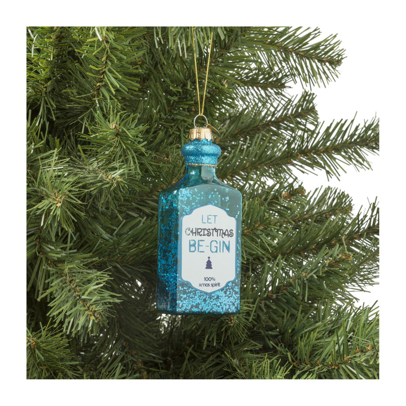Kersthanger blauwe gin 