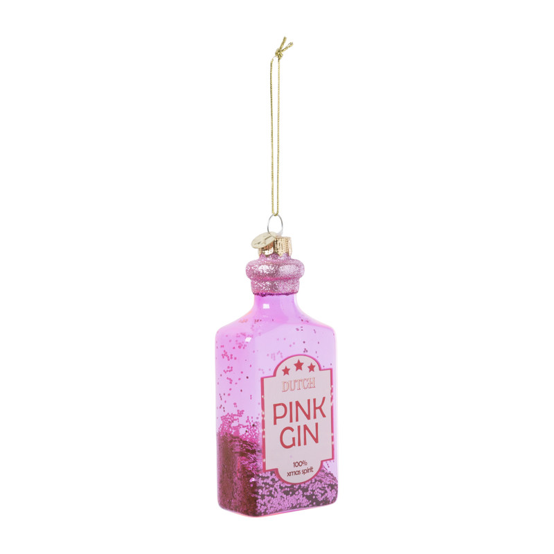 Kersthanger roze gin 
