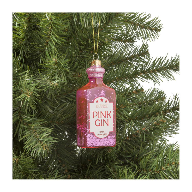 Kersthanger roze gin 
