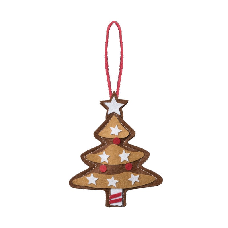 Kersthanger kerstboom - diverse varianten - 13x7.5x1 cm