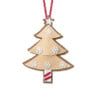 Kersthanger kerstboom - diverse varianten - 13x7.5x1 cm