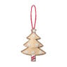Kersthanger kerstboom - diverse varianten - 13x7.5x1 cm
