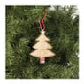 Kersthanger kerstboom - diverse varianten - 13x7.5x1 cm