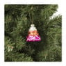 Kersthanger taart - roze/wit -ø5.7x6.8 cm