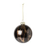 Kerstbal tie dye - bruin -ø8 cm 