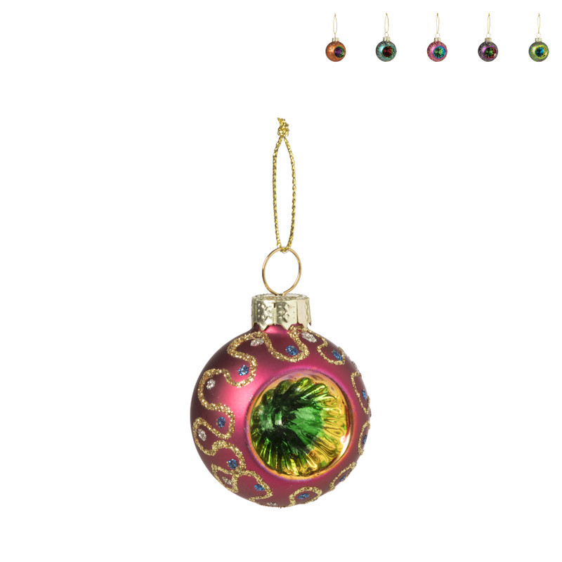 Kerstbal boho mini - diverse varianten - ø4 cm