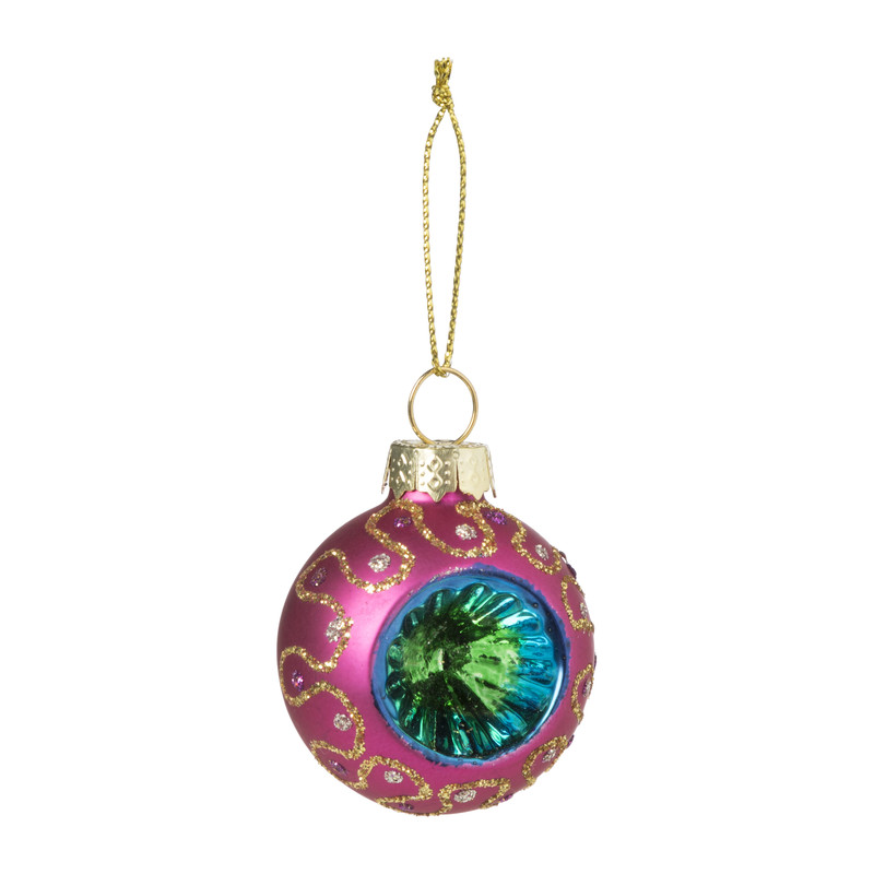 Kerstbal boho mini - diverse varianten - ø4 cm
