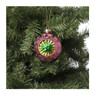 Kerstbal boho - roze - ø8 cm