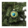 Kerstbal boho - groen - ø8 cm