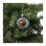 Kerstbal boho - blauw - ø8 cm