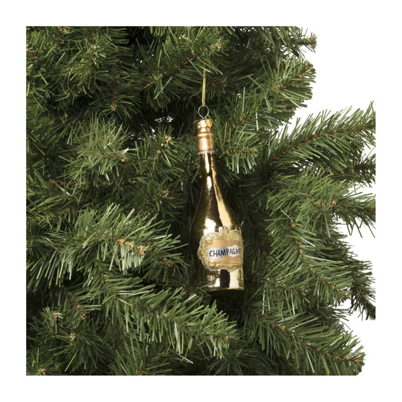 Kersthanger champagne - diverse varianten - ø4.5x15.5 cm