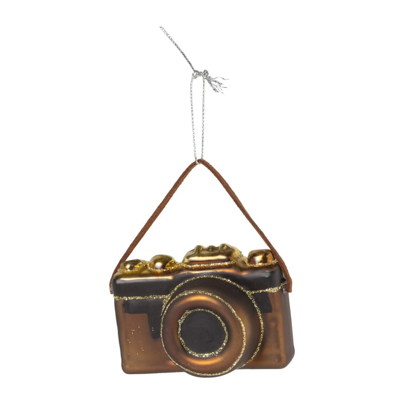 Kersthanger camera - glas - 5.2x7.8x3.8 cm