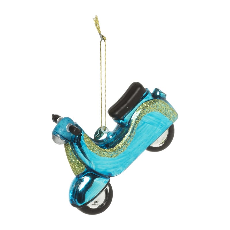 Kersthanger scooter - glas - 7x10.5x4.2 cm
