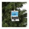 Kersthanger laptop - glas - 11.5x8.2x3 cm