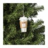 Kersthanger coffee to go - glas - ø5x10 cm