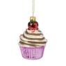 Kersthanger cupcake - diverse varianten - ø7x10 cm