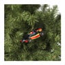Kersthanger race auto - glas - 5x12x6.5 cm