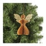 Kersthanger kerstengel - papier - 12 cm