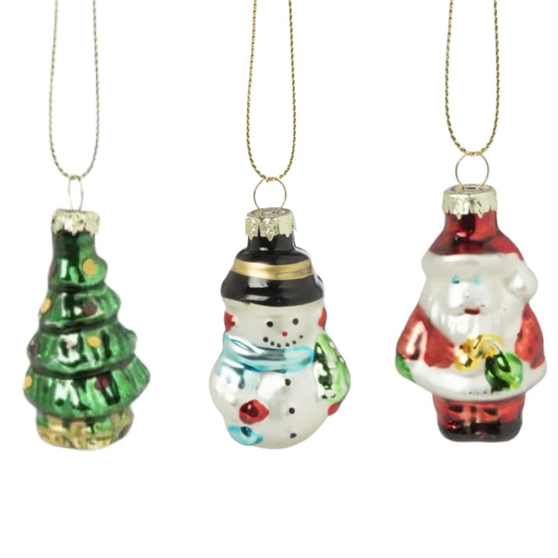 Kersthanger mini xmas - set van 3 - 5.5 cm
