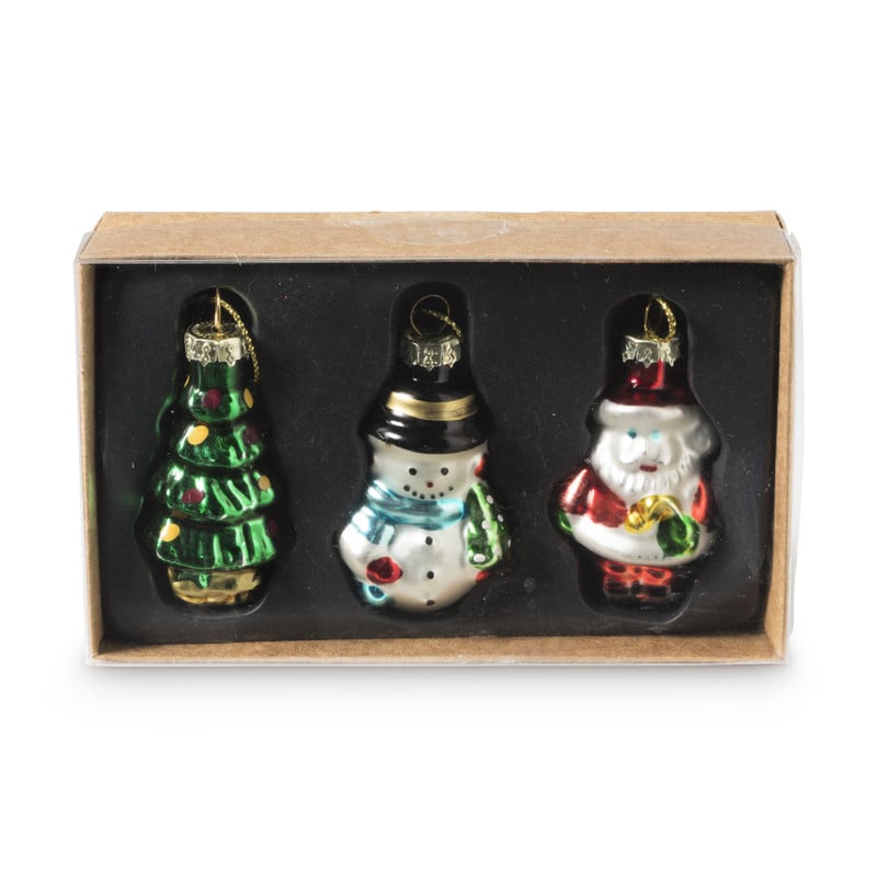 Kersthanger mini xmas - set van 3 - 5.5 cm