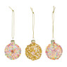 Mini kersthanger donut - set van 3 - ø4.5 cm