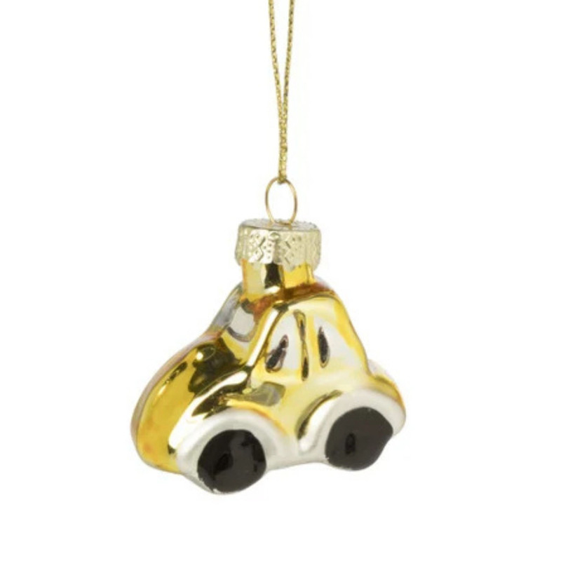 Kersthanger mini auto - set van 3 - 5 cm