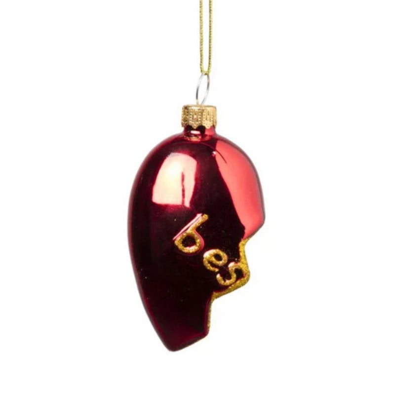 Kersthanger best friends - rood - 7.2x5.8x4 cm