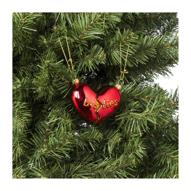 Kersthanger best friends - rood - 7.2x5.8x4 cm