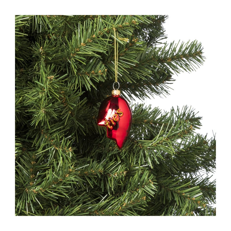 Kersthanger best friends - rood - 7.2x5.8x4 cm
