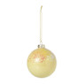 Kerstbal glitter - geel - ø8 cm