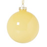 Kerstbal glas - geel - ø8 cm