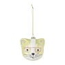 Kerstbal kat met bril - multikleur - 8x7.5x6.5 cm