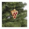 Kersthanger pizzapunt - multikleur - 9x6x2.5 cm
