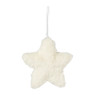 Bonthanger ster off white - polyester - 16x16 cm