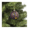 Kerstbal zebra - glas - ø8 cm