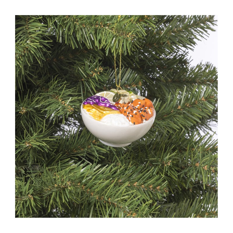 Kersthanger pokebowl - glas - ø8.2x6.5 cm