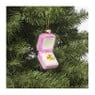 Kersthanger verlovingsring - glas - 10.3x5x4 cm