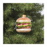 Kersthanger hamburger - glas - ø9.5x9 cm