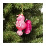 Kersthanger poedel - diverse kleuren - 12.5x9.3x6.5 cm