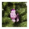Kersthanger poedel - diverse kleuren - 12.5x9.3x6.5 cm