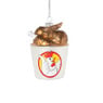 Kersthanger bucket kip - glas - 10.4x7.6x6.8 cm