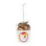 Kersthanger bucket kip - glas - 10.4x7.6x6.8 cm