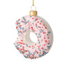 Kersthanger donut - glas - 8.7x7.3x3.2 cm