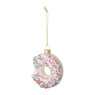 Kersthanger donut - glas - 8.7x7.3x3.2 cm
