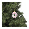 Kersthanger donut - glas - 8.7x7.3x3.2 cm