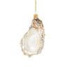 Kersthanger oester - glas - 13.2x7.4x4.2 cm